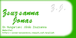 zsuzsanna jonas business card