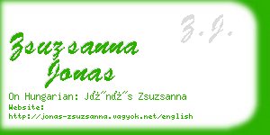 zsuzsanna jonas business card
